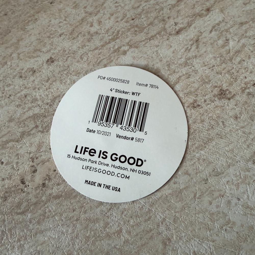 Life Is Good Dark Blue Fish Sticker - Picture 2 of 2